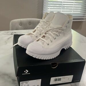 White platform converse